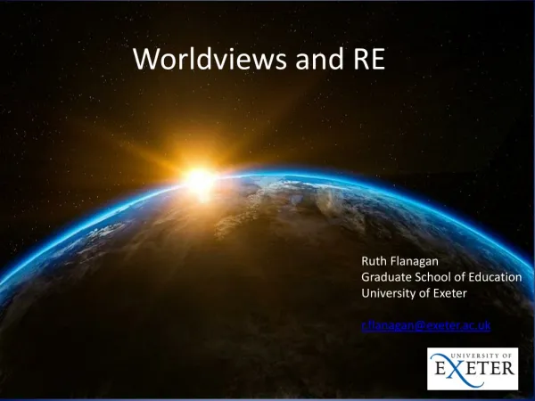 Worldviews and RE
