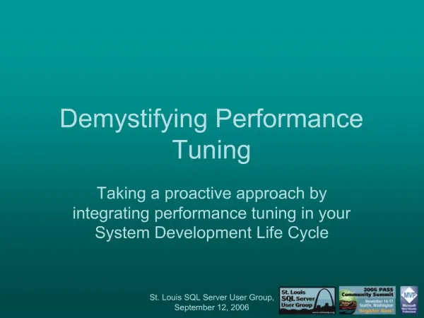 Demystifying Performance Tuning