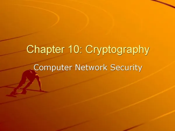 Chapter 10: Cryptography