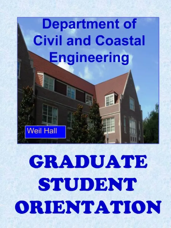 Department of Civil and Coastal Engineering