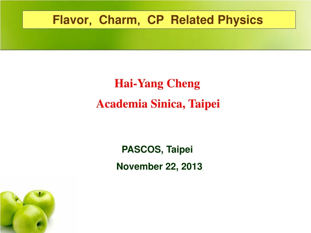 flavor charm cp related physics