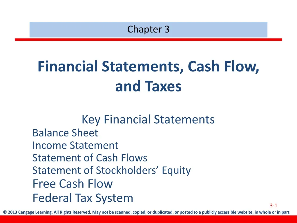 financial statements cash flow and taxes