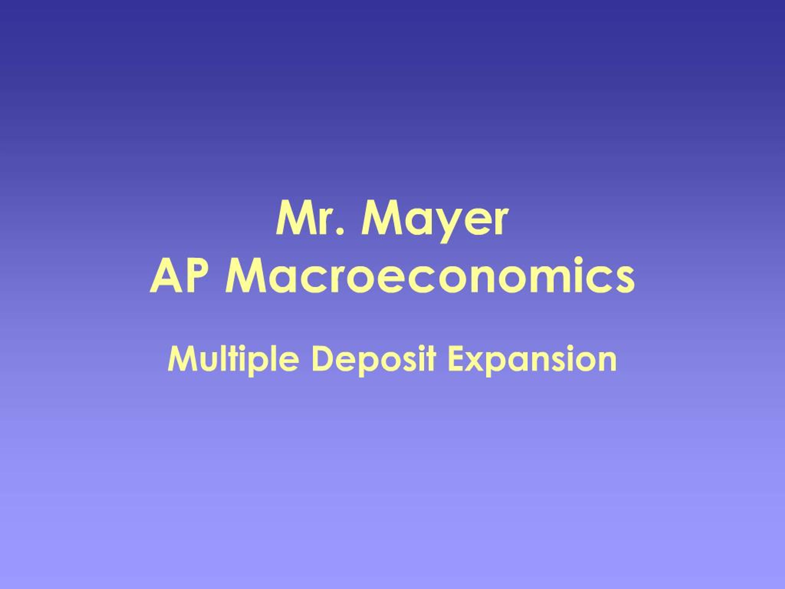 ppt - mr. mayer ap macroeconomics powerpoint... PPT - Mr. Mayer AP Macroeconomics PowerPoint Presentation, free ...