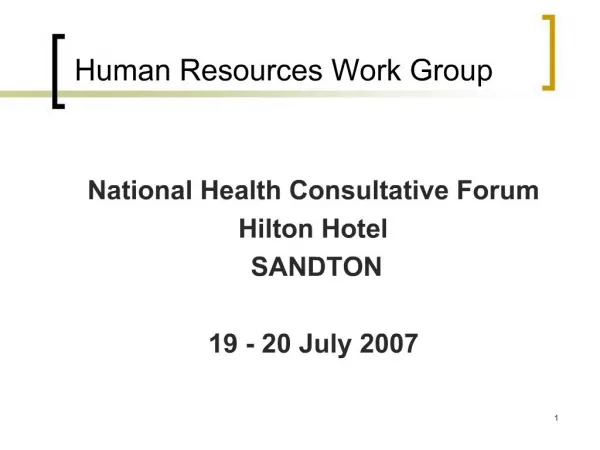 Human Resources Work Group