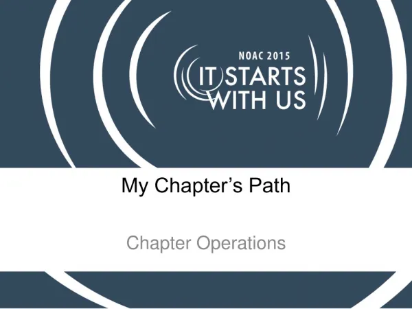 My Chapter’s Path
