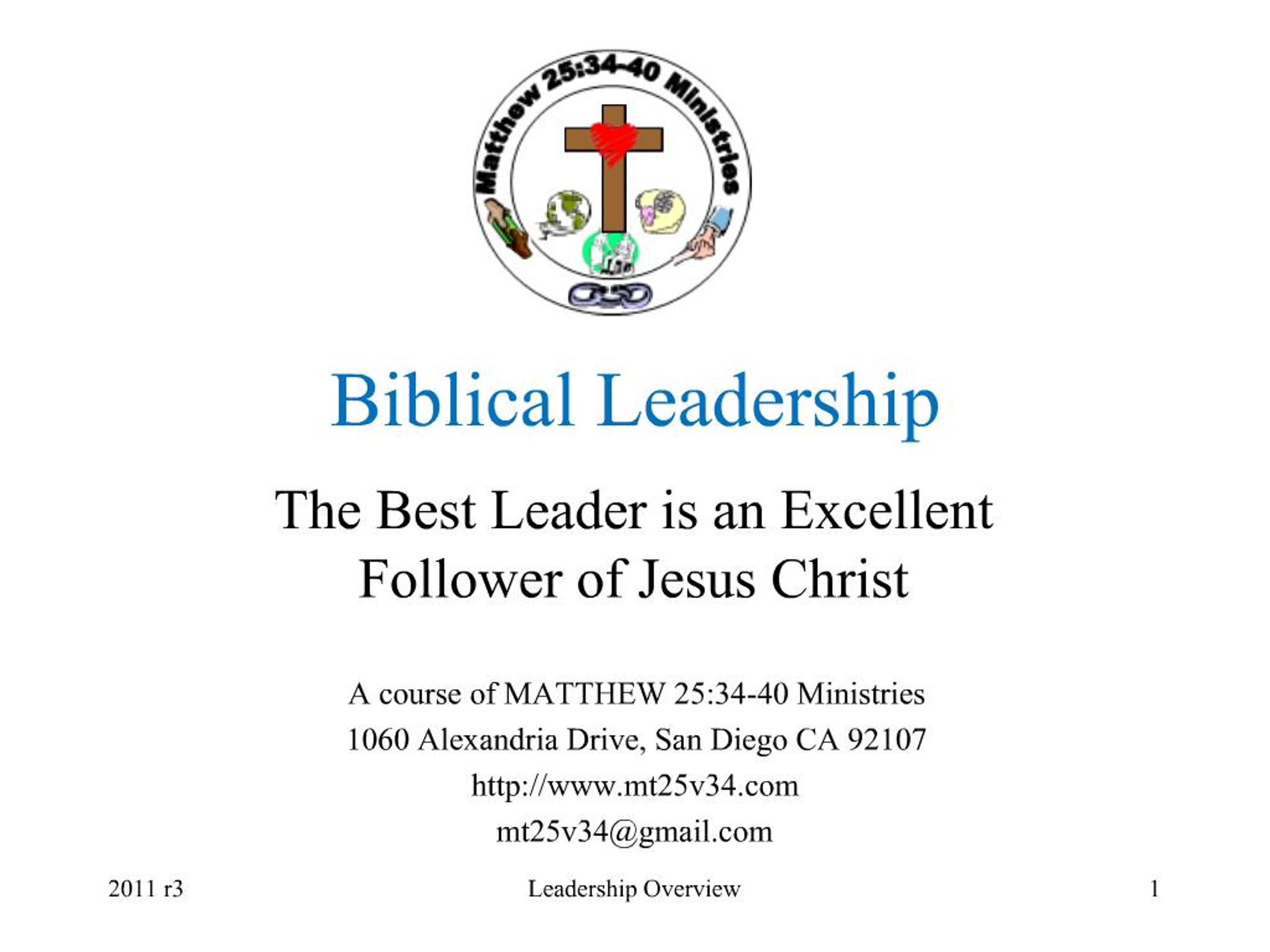 PPT - Biblical Leadership PowerPoint Presentation, free download - ID ...