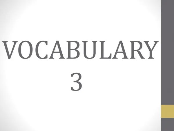 VOCABULARY 3