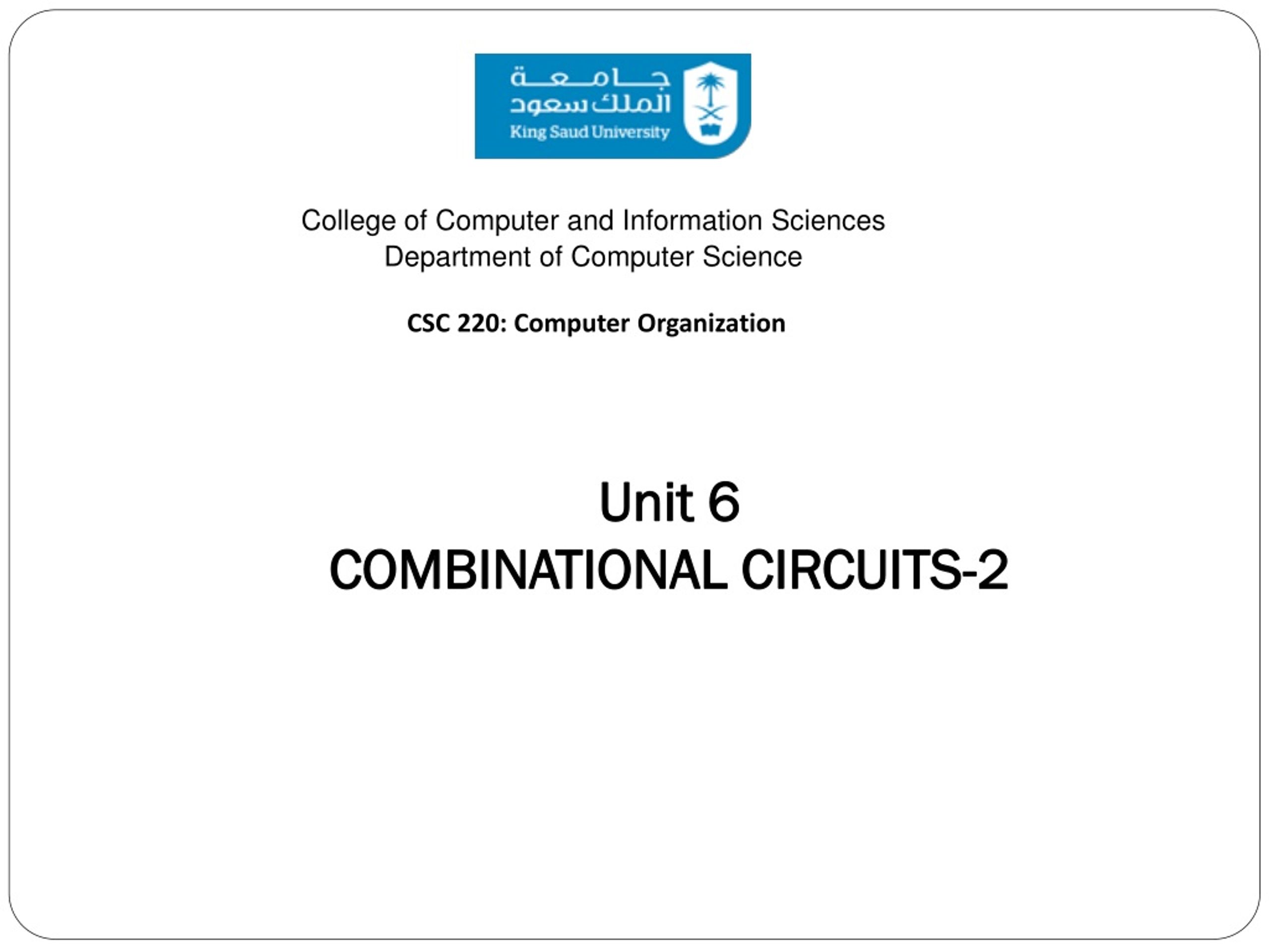 PPT - College of Computer and Information Sciences Department of ...