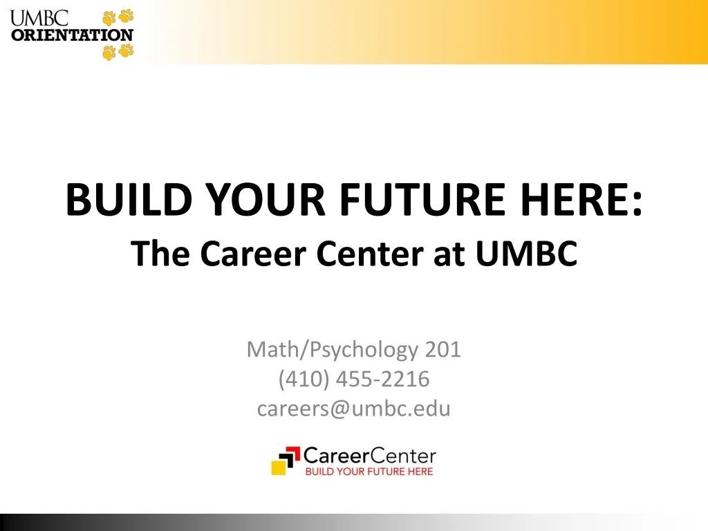 build your future here the career center at umbc