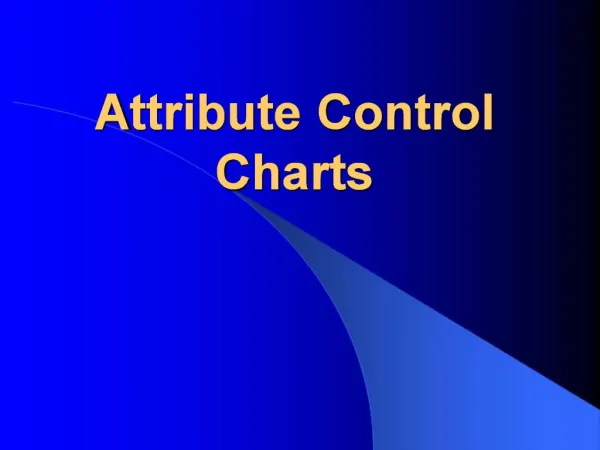 Attribute Control Charts