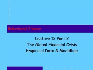 Behavioural Finance - slide 1