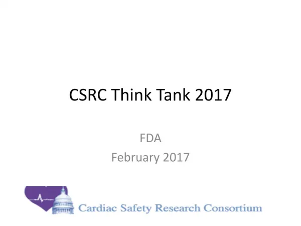 CSRC Think Tank 2017