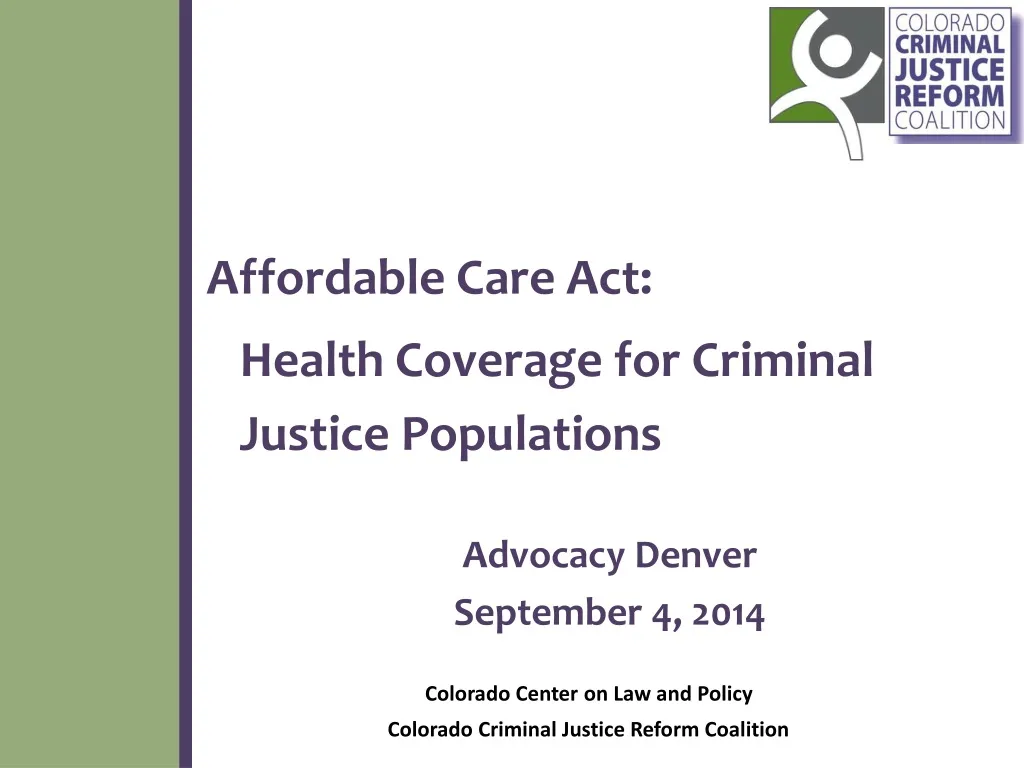 affordable care act health coverage for criminal