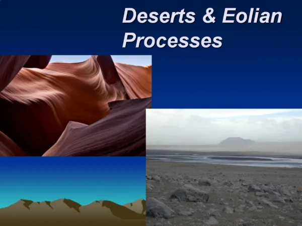 Deserts Eolian Processes