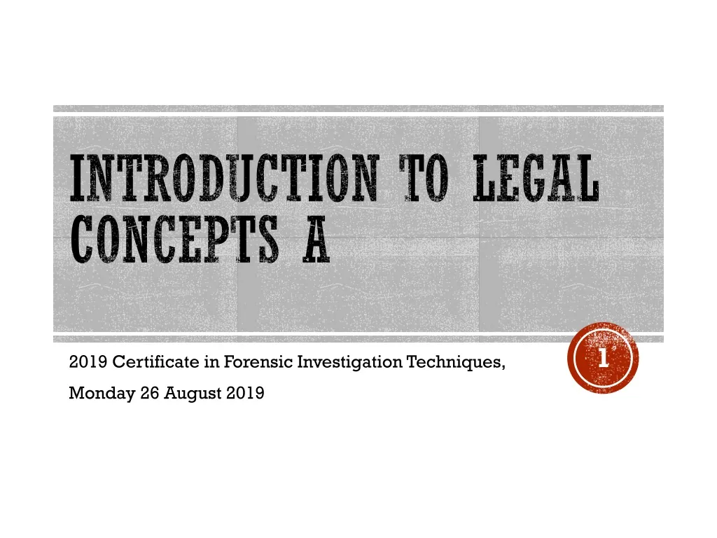introduction to legal concepts a