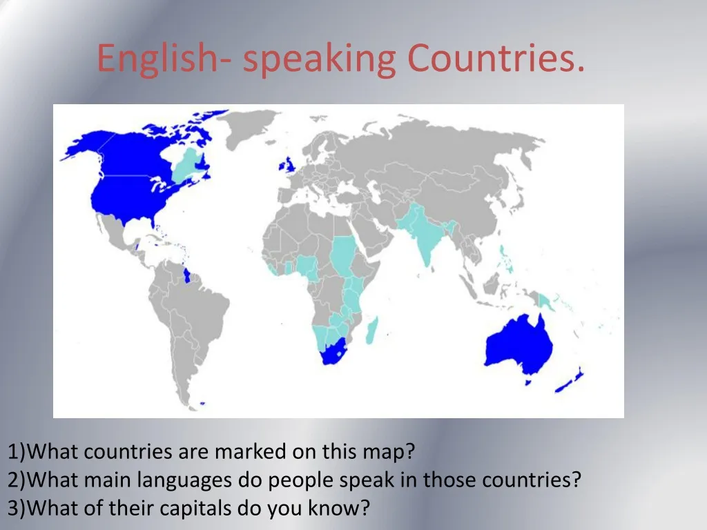 english speaking countries