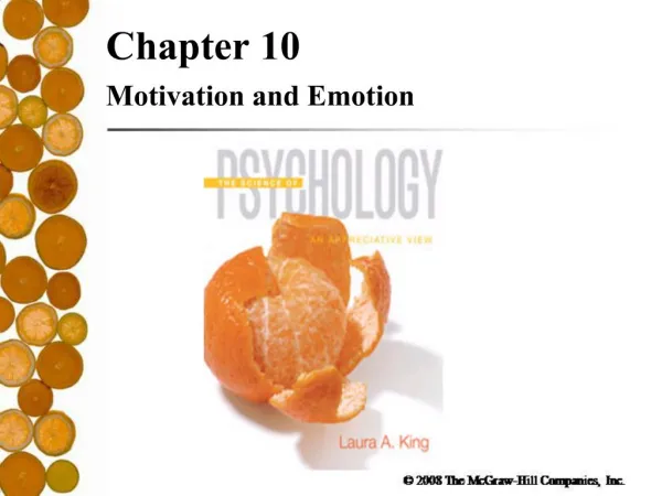 Chapter 10 Motivation and Emotion