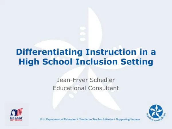 Differentiating Instruction in a High School Inclusion Setting