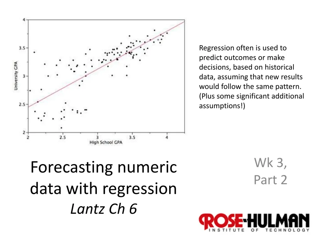 forecasting numeric data with regression lantz ch 6