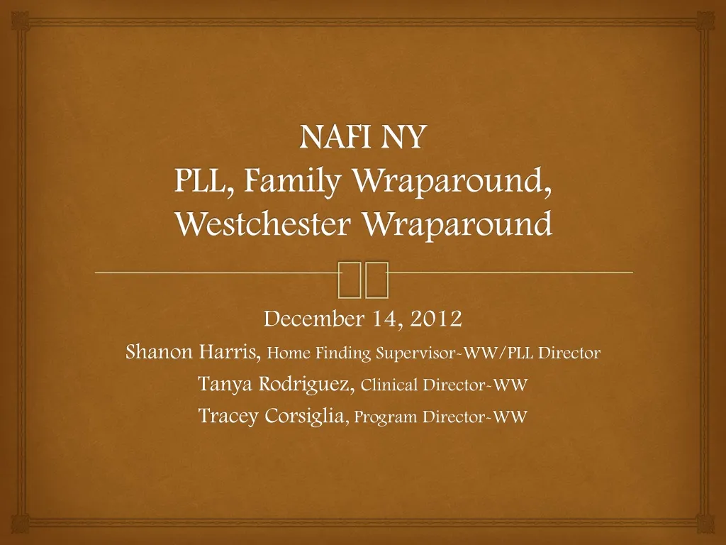 nafi ny pll family wraparound westchester wraparound
