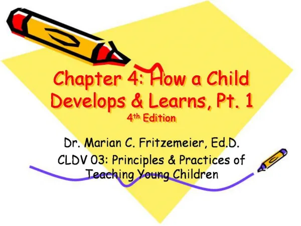 Chapter 4: How a Child Develops Learns, Pt. 1 4th Edition