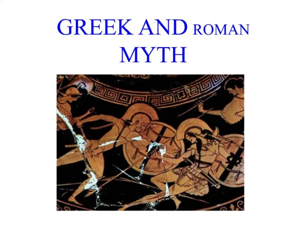 GREEK AND ROMAN MYTH