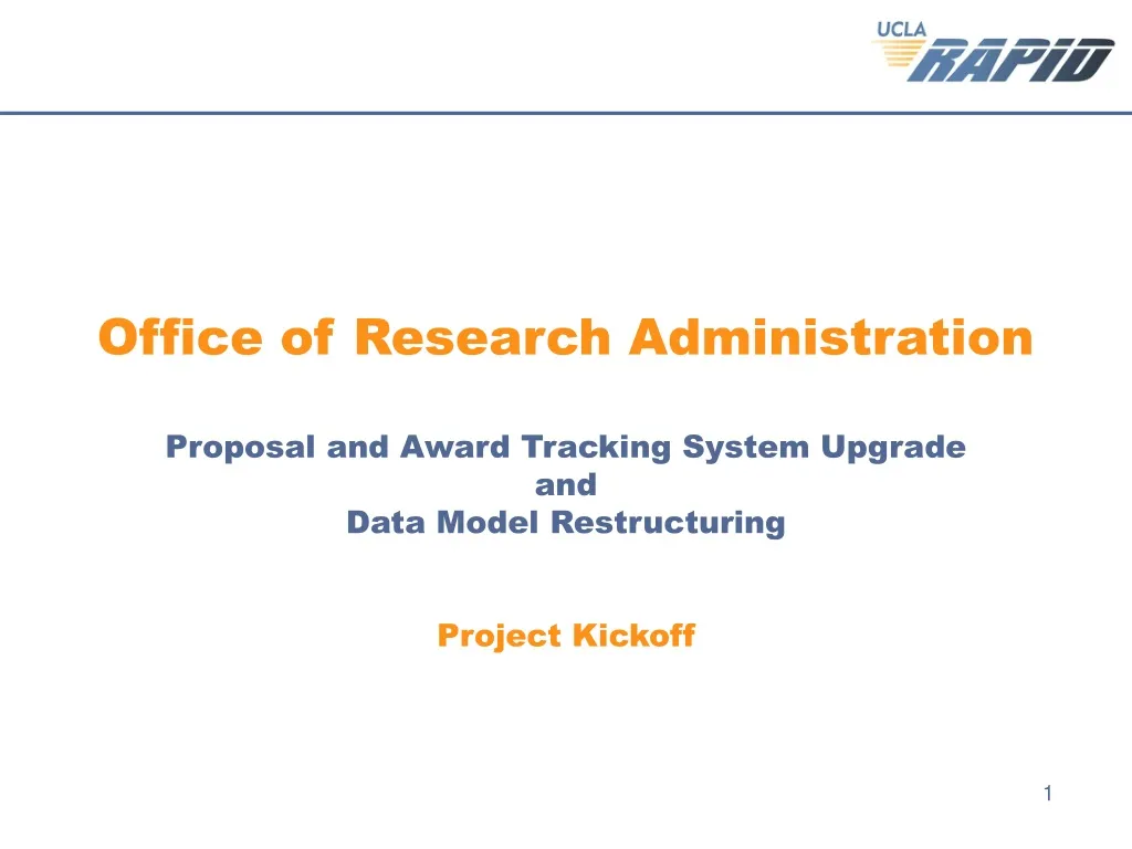 office of research administration proposal