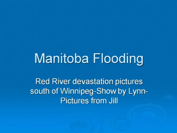Manitoba Flooding