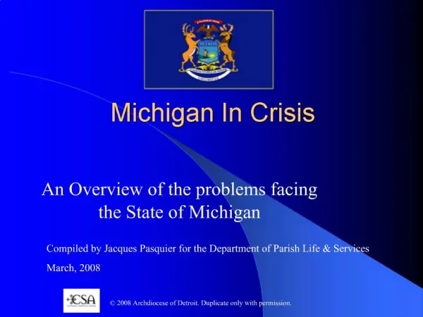 Michigan In Crisis