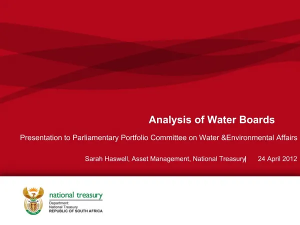 Analysis of Water Boards