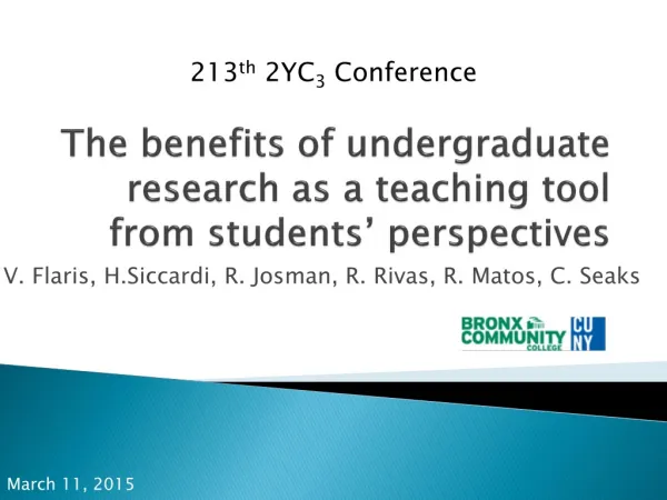 The benefits of undergraduate research as a teaching tool from students’ perspectives