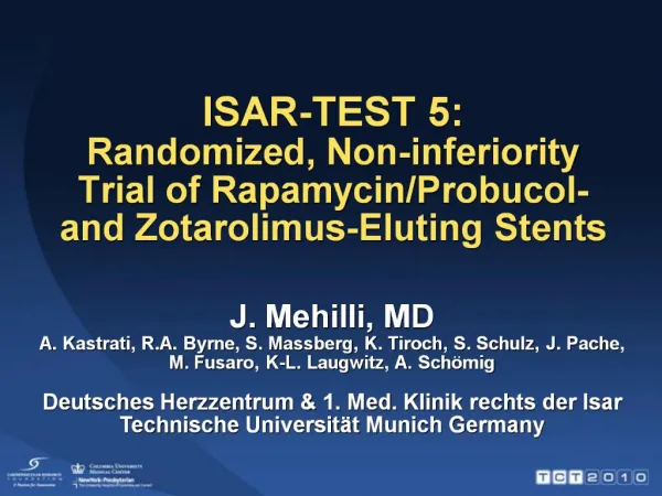 ISAR-TEST 5: Randomized, Non-inferiority Trial of Rapamycin