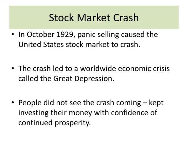Stock Market Crash