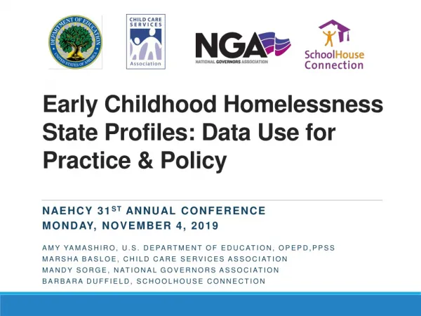 Early Childhood Homelessness State Profiles: Data Use for Practice &amp; Policy