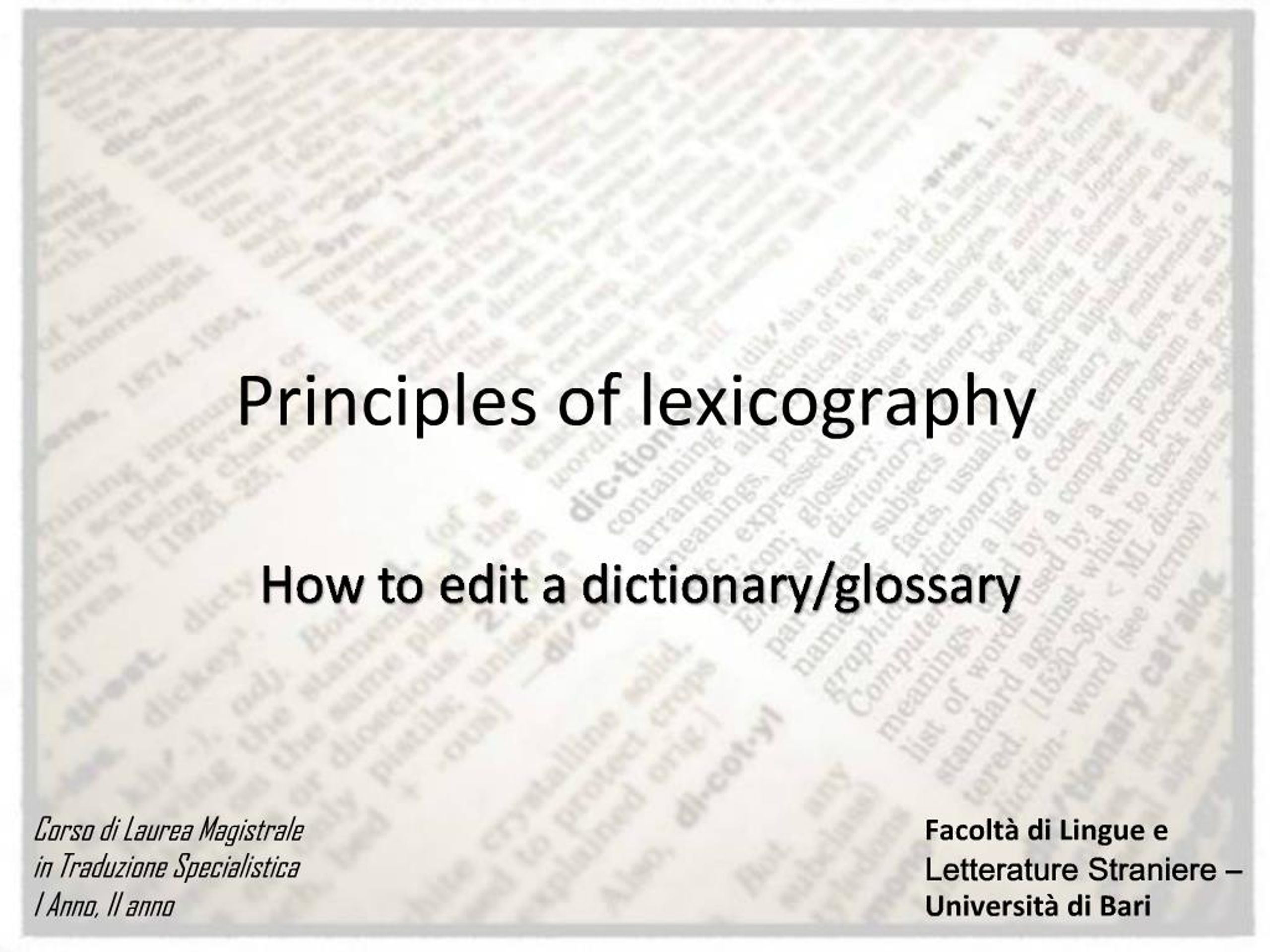 Lexicogram PPT - Principles of lexicography PowerPoint Presentation, free download ...