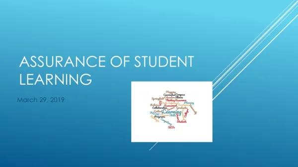 Assurance of Student Learning