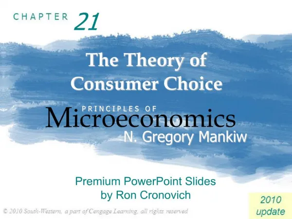 The Theory of Consumer Choice
