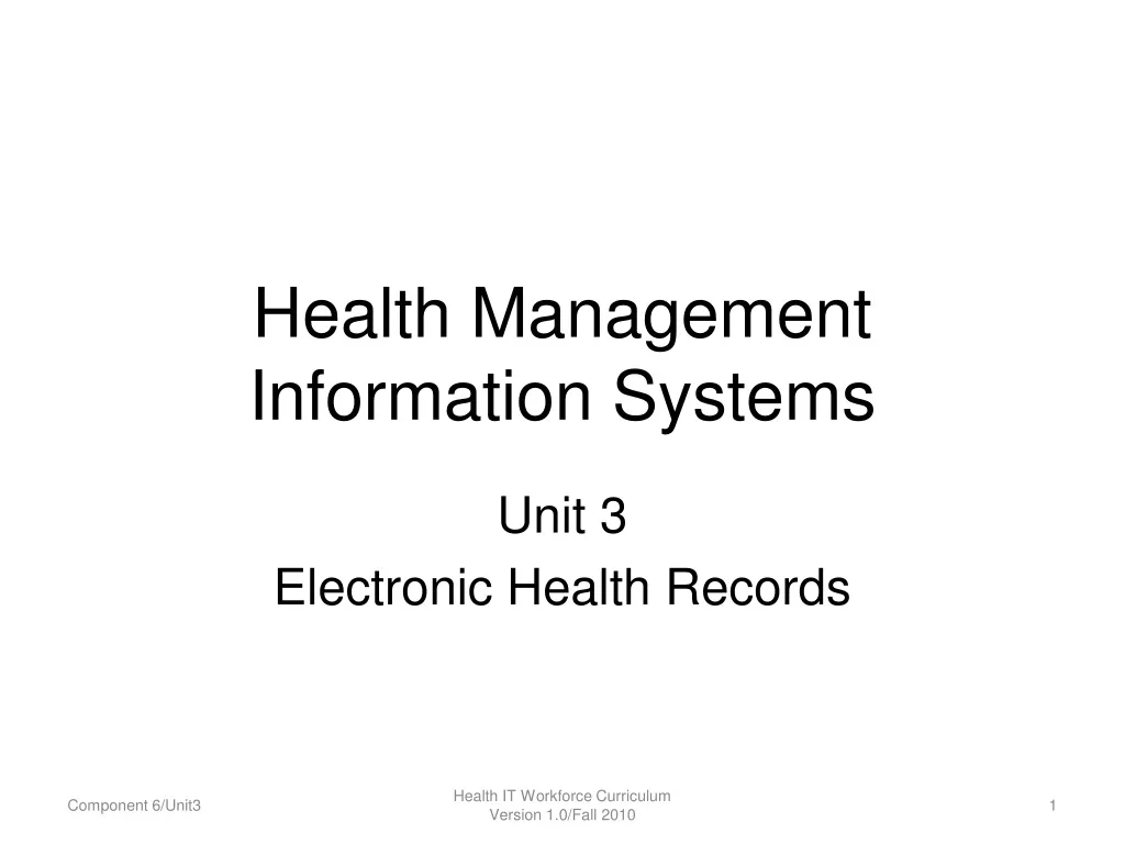 health management information systems