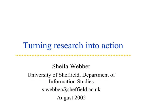 Turning research into action