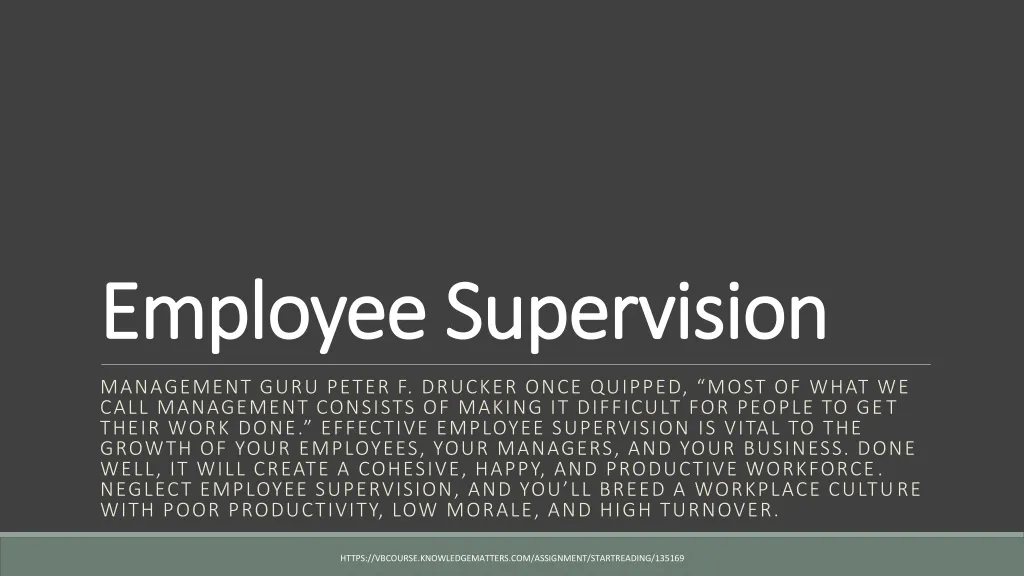 employee supervision
