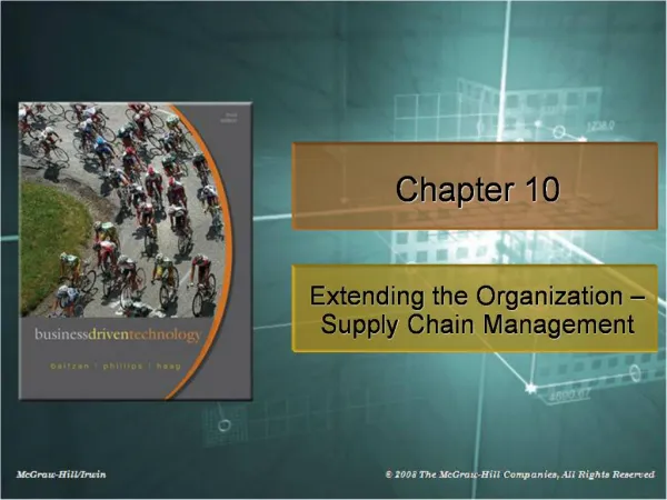 Extending the Organization Supply Chain Management