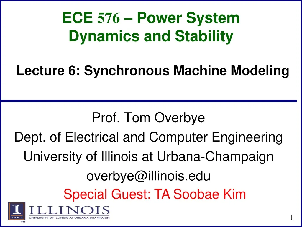 ece 576 power system dynamics and stability