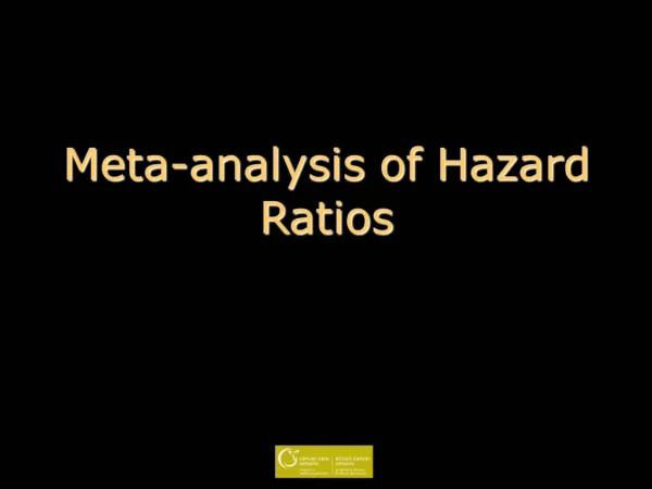 Meta-analysis of Hazard Ratios