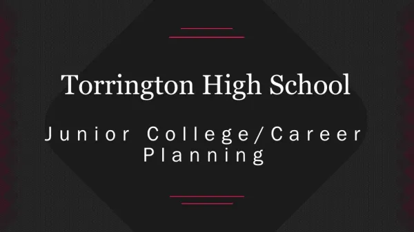 Junior College/Career Planning
