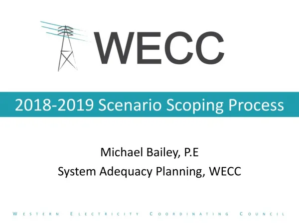 2018-2019 Scenario Scoping Process