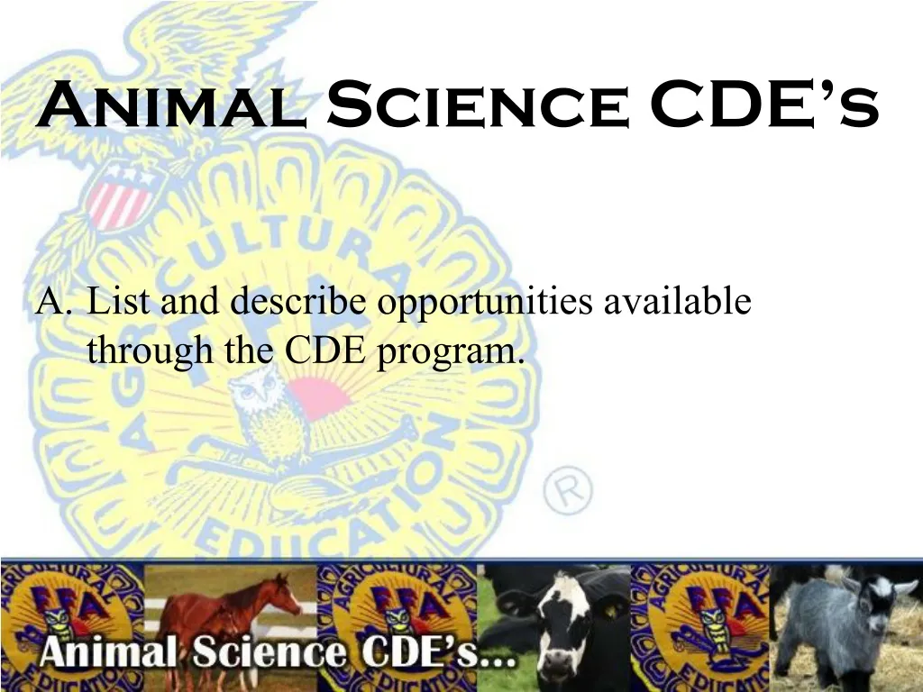 animal science cde s