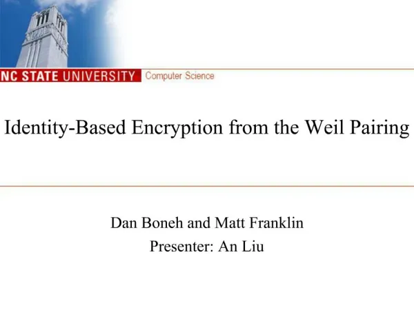 Identity-Based Encryption from the Weil Pairing