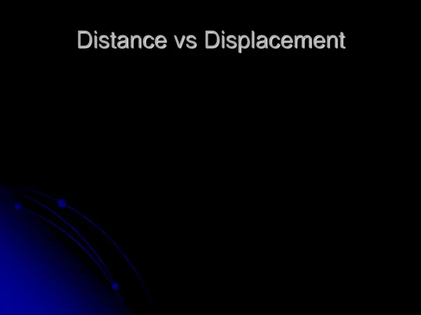 Distance vs Displacement
