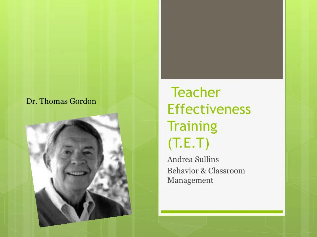 teacher effectiveness training t e t