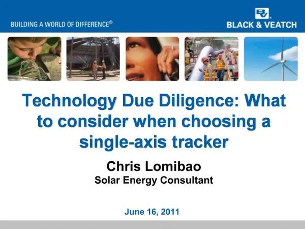 Technology Due Diligence: What to consider when choosing a single-axis tracker